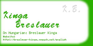 kinga breslauer business card